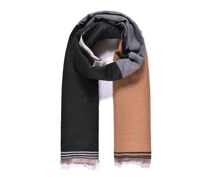 Black & Tan block Scarf