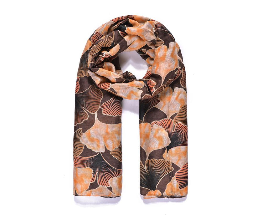 Brown Fan Scarf
