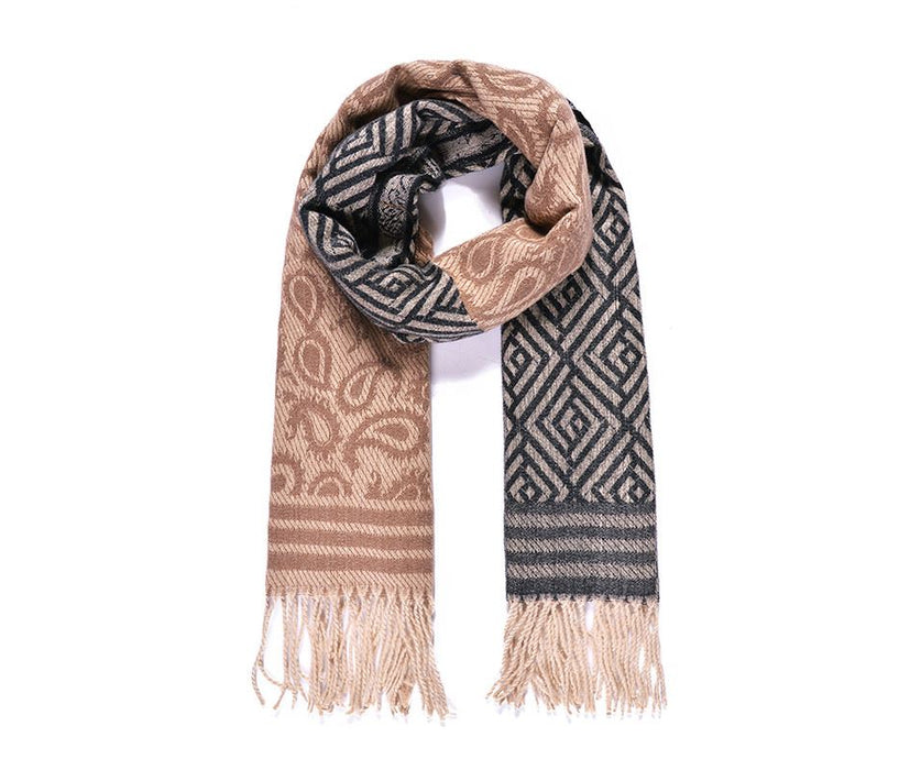 Khaki GeometrIc Scarf