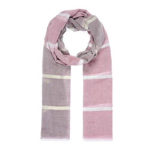 Dusky pink colour block scarf
