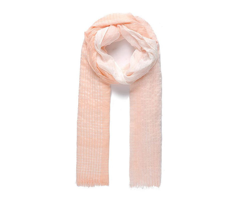 Pink/white viscose scarf