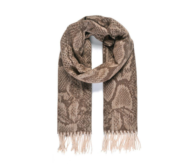 Brown Python Blanket Scarf