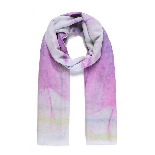 Abstract lotus leaf digital print scarf