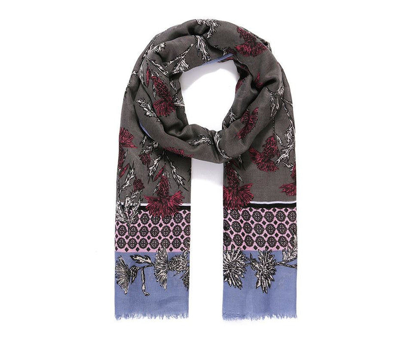 Grey Carnation Scarf