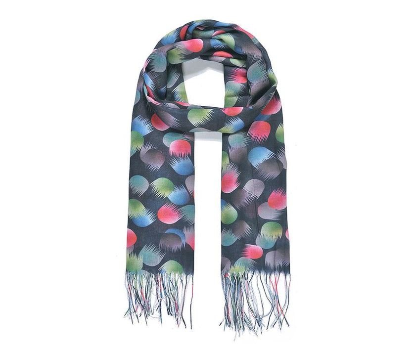 Black Comet Dot Print Scarf