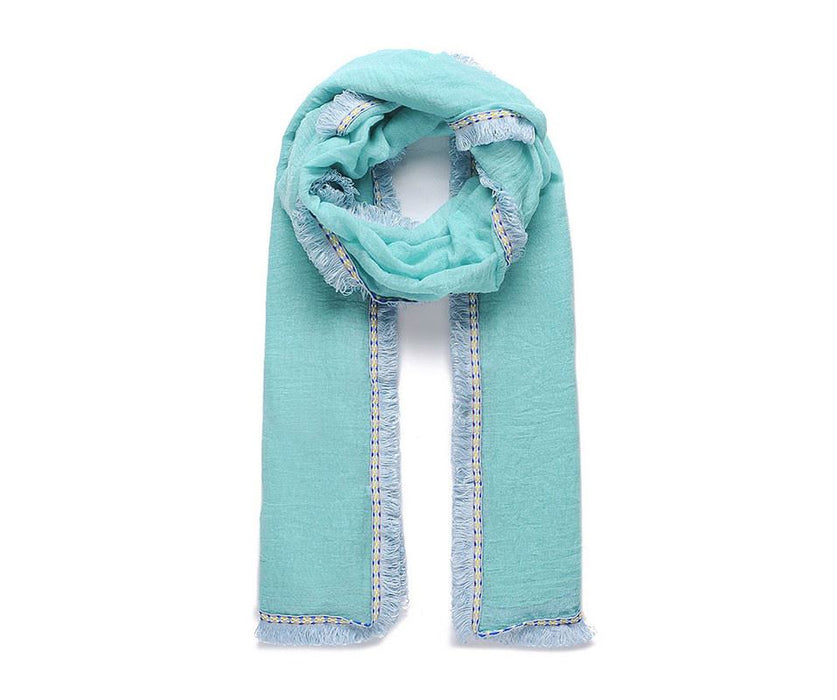 Turquoise fringe Scarf