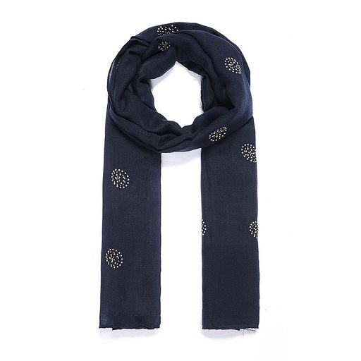 Navy sequin scarf