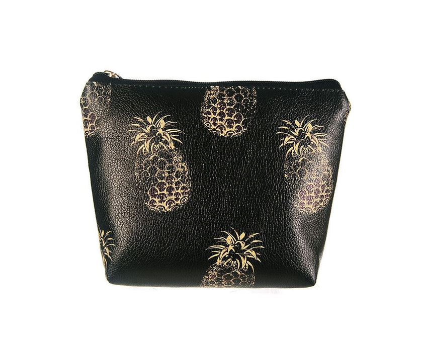Golden pineapple large makeup Bag