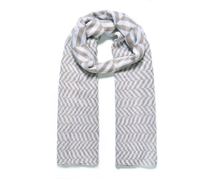Mink Chevron Print Scarf
