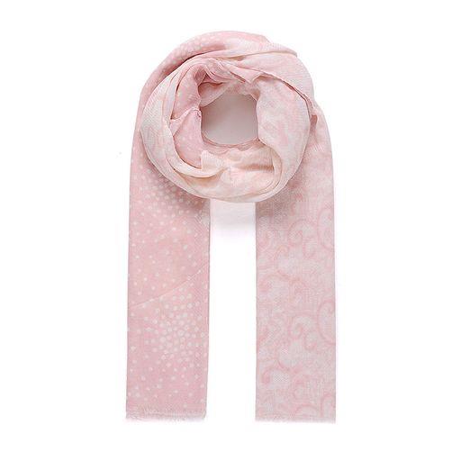 Pink viscose scarf