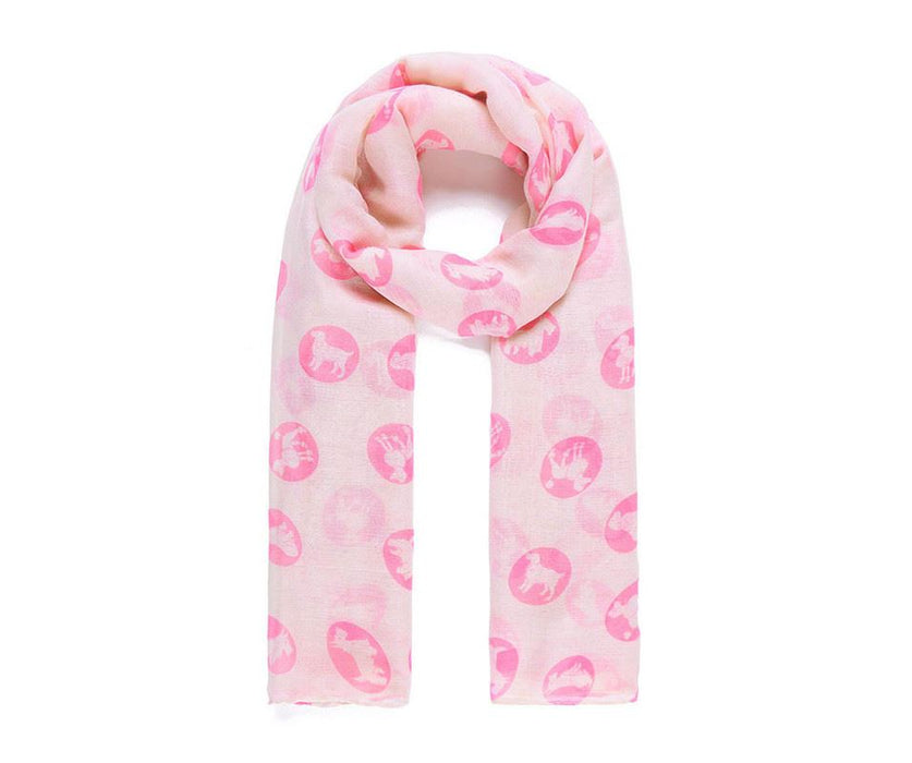 Pink dog print scarf - Fable