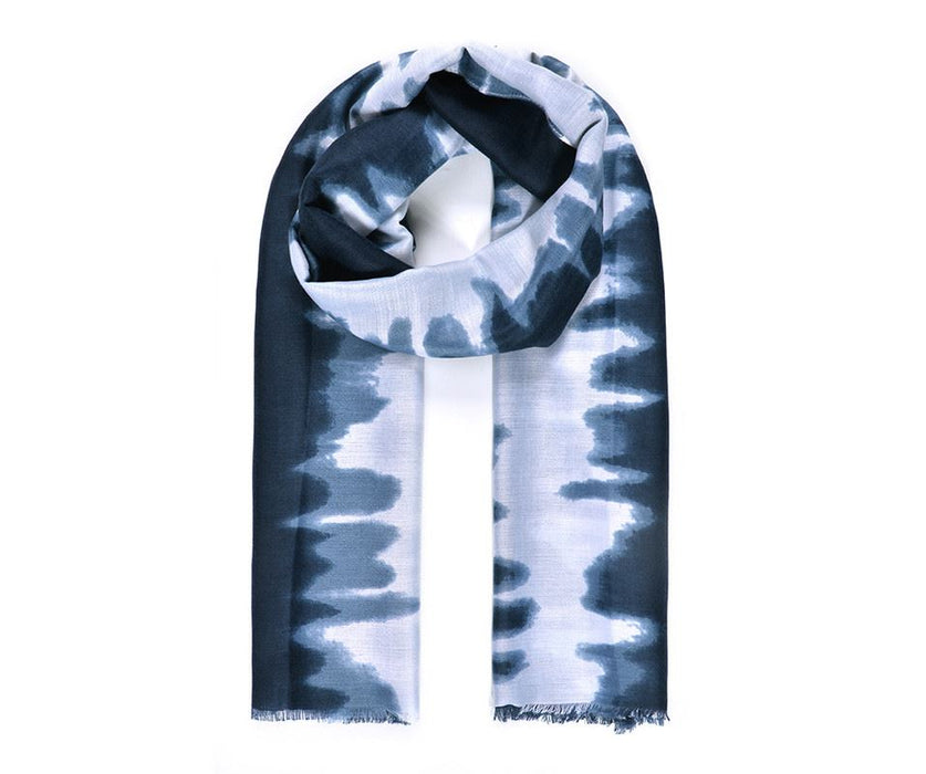 Blue Ripple Effect Scarf