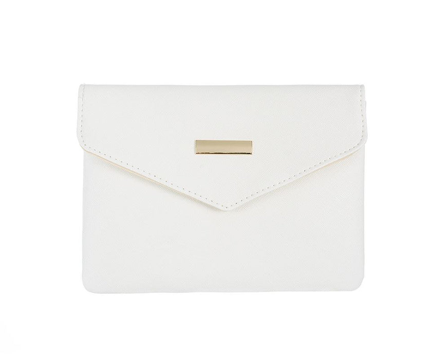 Ivory envelope clutch bag