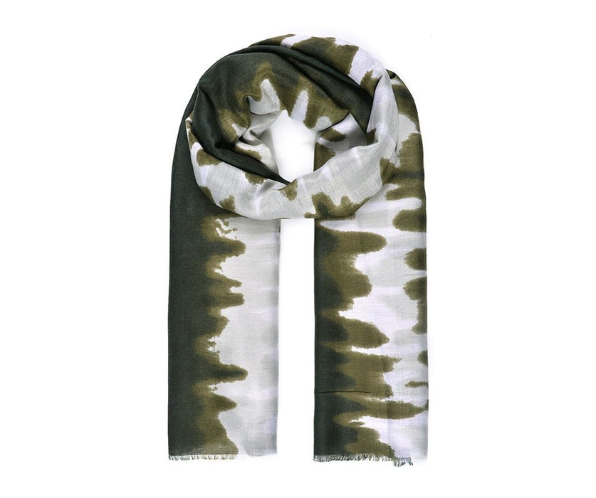 Olive Ripple Effect Scarf