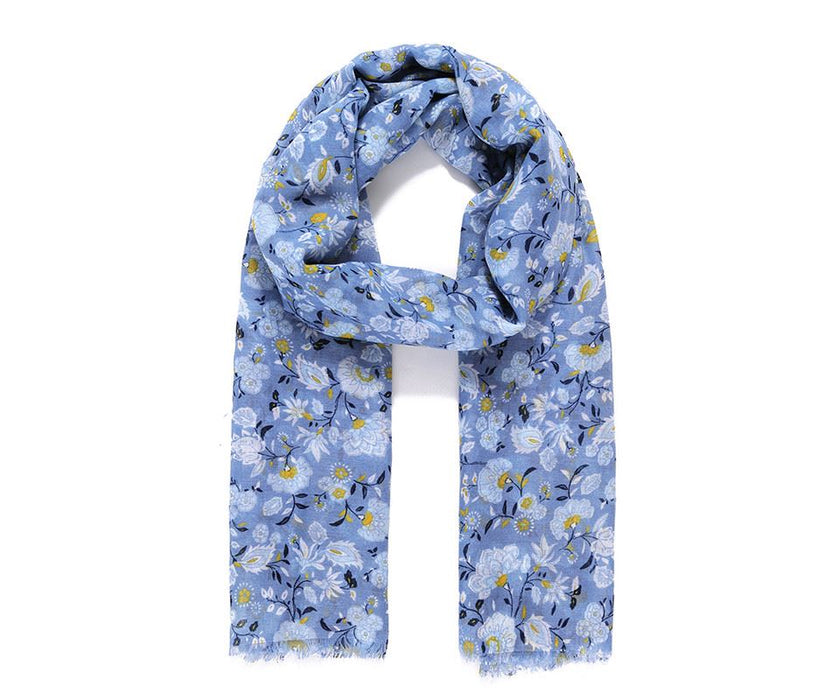 Blue Floral Dream Scarf