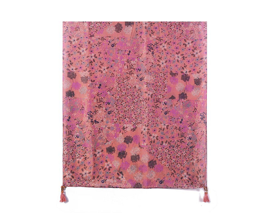 Pink Floral Print scarf