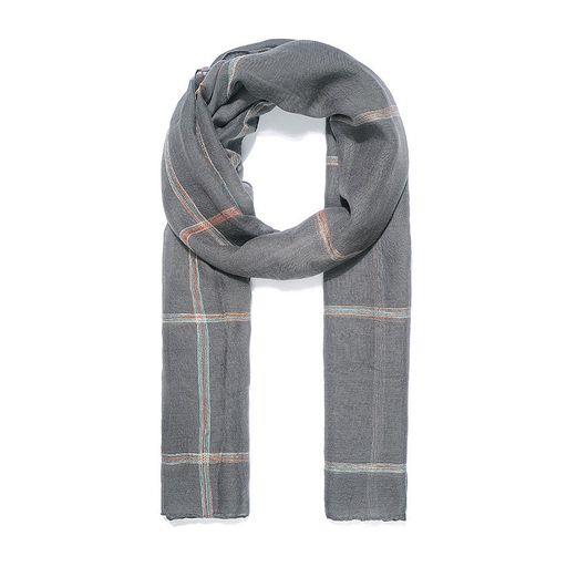 Grey check scarf