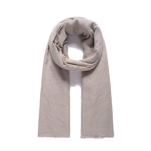 Beige modal plain long scarf