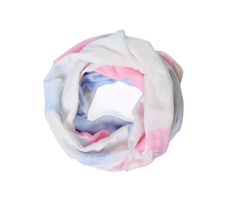 Light pink tie dye all Snood/headband change to Face Covering
