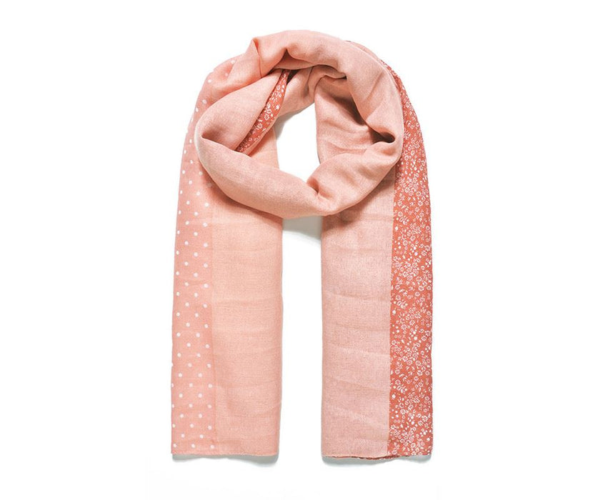 Pink Cottage Core Ditsy Print Scarf