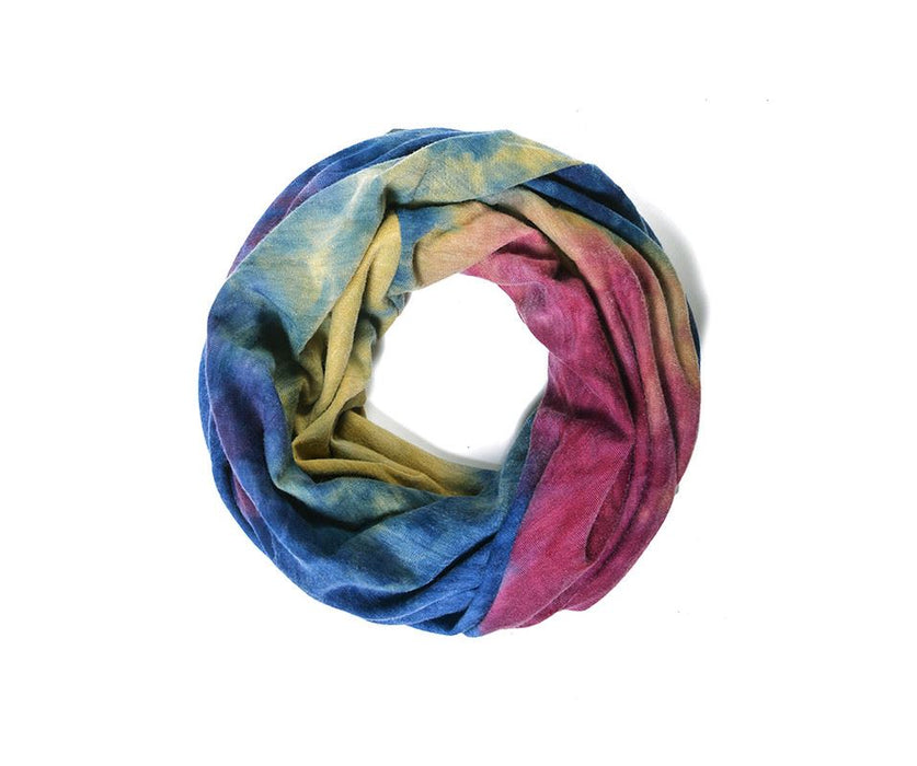 Navy/Plum tie dye all Snood/headband change to Face Covering
