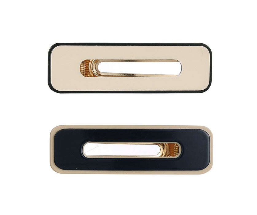 Navy/white Classic Rectangle Hairclip