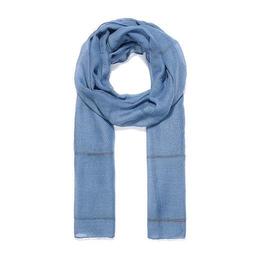Blue check scarf