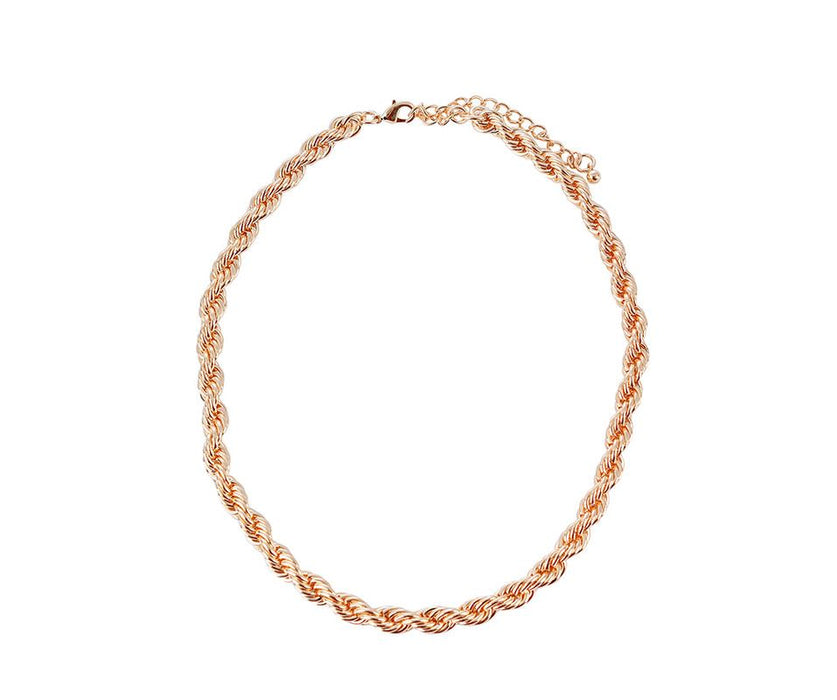 Gold Short Twisted Chain Necklace