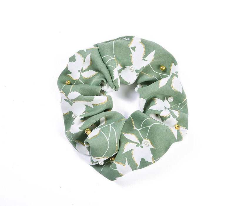 Floral Pearl Scrunchies - Pack of 12pcs