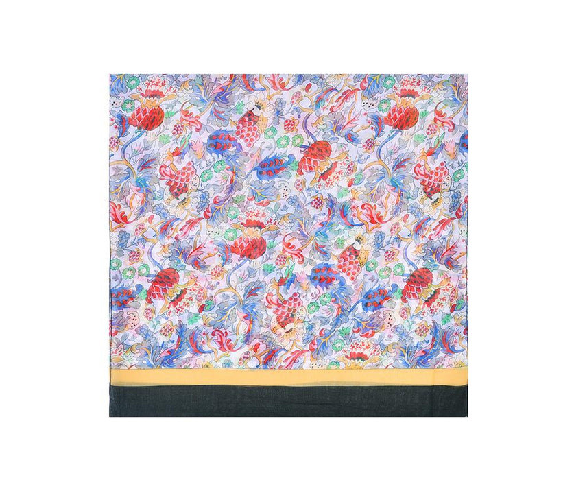 Multi-Colour Floral Print Scarf
