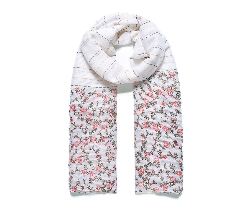 Pink Delicate Ditsy Print Scarf