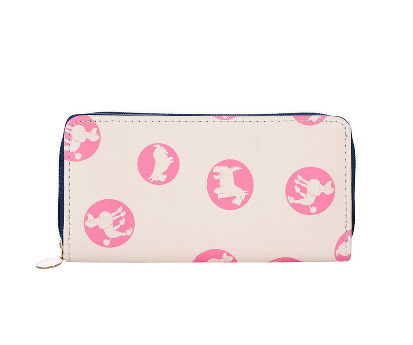 Pink dog print large purse