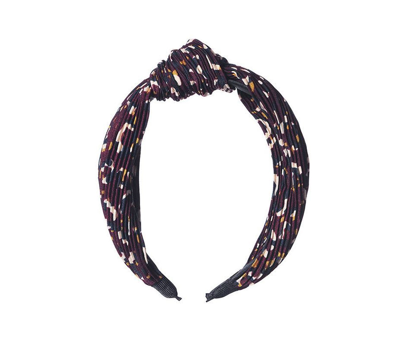 Pleated Leopard print headbands - Pack of 10pcs