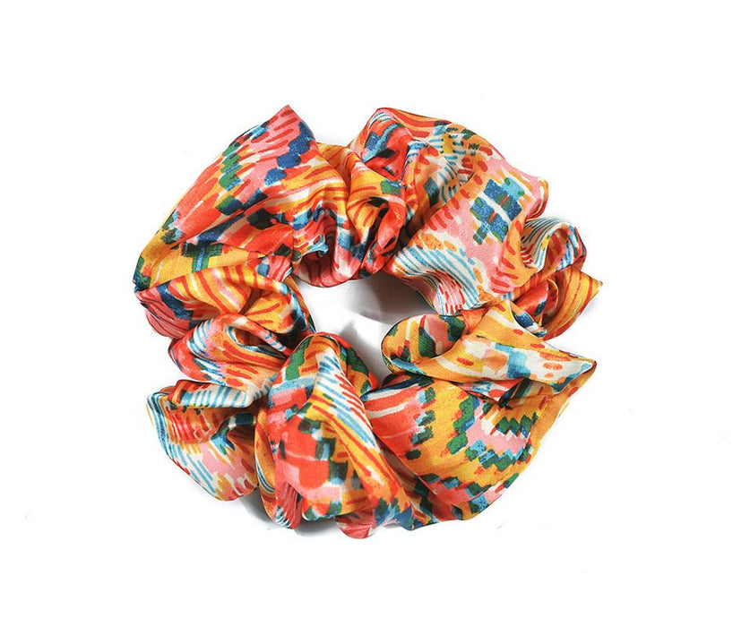 Oversized Floral Scrunchies - pack of 6pcs