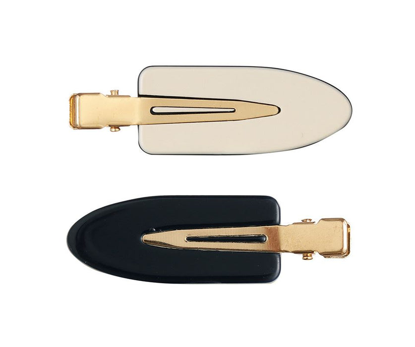 Navy/white Classic Feather-shaped Hairclip